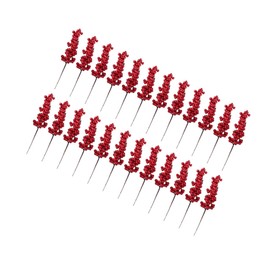 Gadpiparty 24pcs Artificial Berry Stems for Christmas Tree Decor Simulated Red Berry Branches for Holiday Wreaths Crafts and Home Decoration