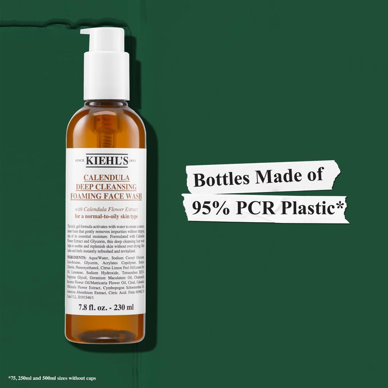 Kiehl's Calendula Deep Cleansing Face Wash, Balances Skin While Gently