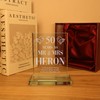 De Walden 50th Golden Wedding Anniversary Couple Glass Celebration Gift