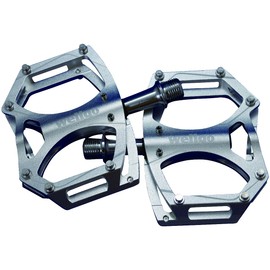 WELLGO Aluminum Pedal with Pin CNC Thin Silver 9.2 oz (260 g) Load/ATB/MTB M194
