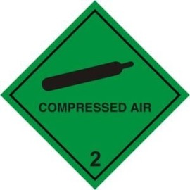 Smarts-Art Warning Sign Compressed Air Magnetic Sign 100Mm X 100Mm