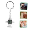 WOONEKY Stylish Airplane Compass Keychain 2pcs Mini Compass for Hiking