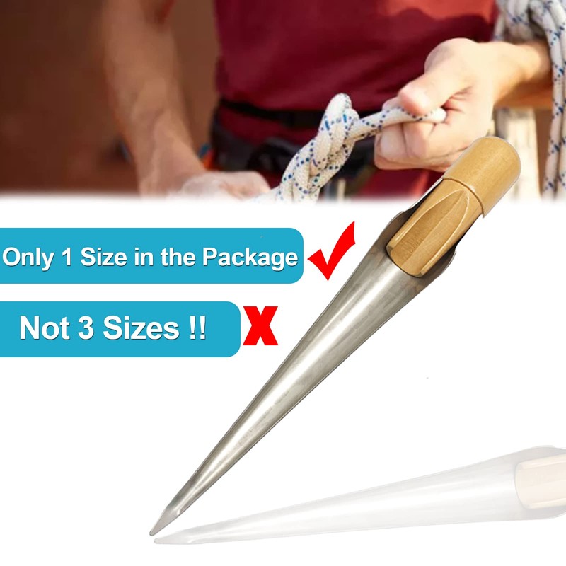 FCOUIID Marine Rope Splicing Spike FID with Wood Handle, Swedish