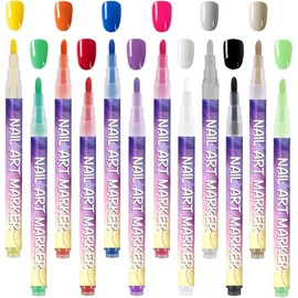 Marcador de esmalte de uñas 12 colores 3D – Precisión y larga duración
