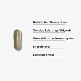 VAUD Ashwagandha Capsules - KSM-66® - High Dose - 60 Capsules - Laboratory Tested - Vega - Made in Switzerland