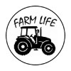 Homemade 48 Farm Life Tractor !!  ENVELOPE SEALS LABELS STICKERS 1.2" ROUND