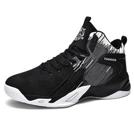 Floette Mens Fashion High Top Basketball Shoes Breathable Casual Walk Athletic Basketball Sneakers(A02, Man6.5/Woman7)