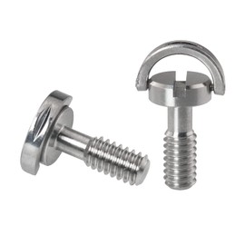 Samcos Camera Fastening Screw, 1/4" Screw, Stainless Steel Material Head Head Screw with D-Ring Fixing Screw Connector, Photo Assistant Tool, Set of 2