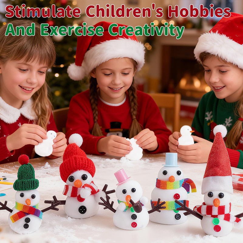 VEKDA 12 Pack Build a Snowman Kit Winter Crafts for