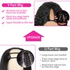 Burmese Curly V Part Wigs For Black Women Water Wave