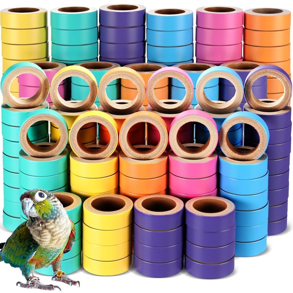 Skyygemm 180 Pcs 1.85 Inch Fatty Bagels Bird Toys for