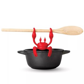 OTOTO Red the Crab Silicone Utensil Rest - Kitchen Gifts, Silicone Spoon Rest...