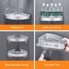 DUFU Adhesive Corner Shower Caddy with Hooks,Bathroom Shower Organizer, No