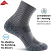 CWVLC Unisex Cushioned Compression Sport Quarter Socks, 4-pairs (Black2,Grey2,Royal Blue2,White2),