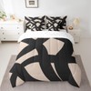 Feelyou Adults Black and Dark Tan Comforter Set Queen 7