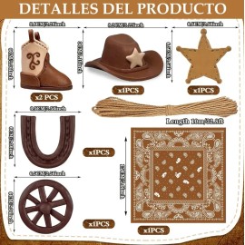 Decoración Pastel De Vaquero Del Oeste Para Fiesta Cumpleaño Rdffcoo