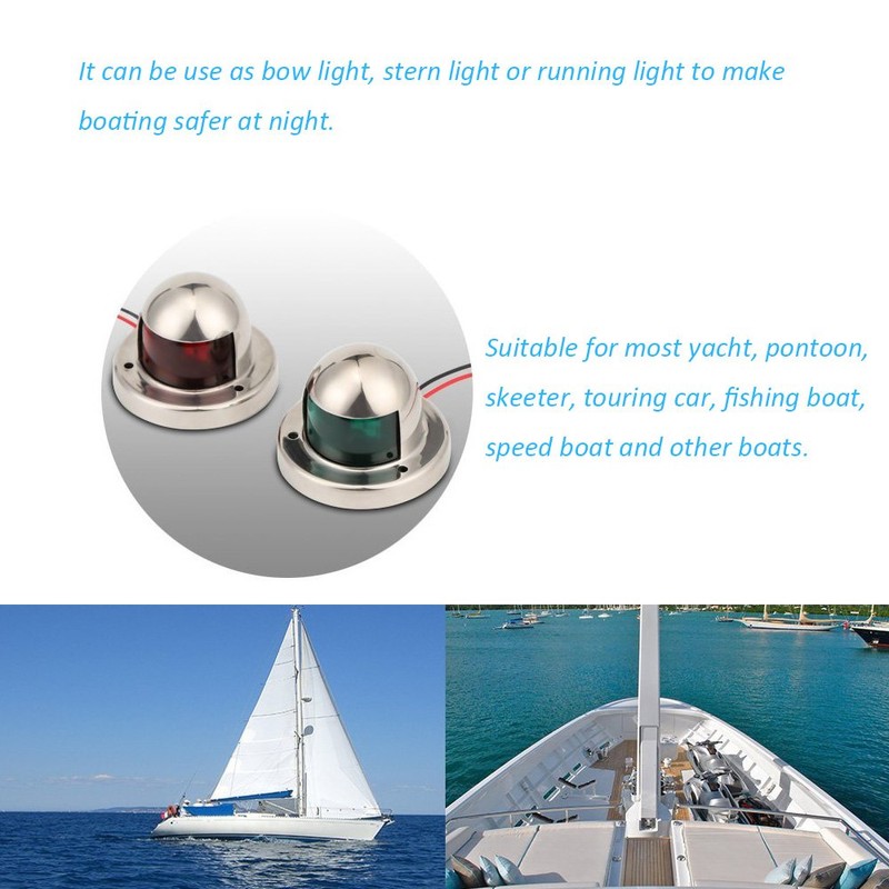 Youngine LED Navigation Bow Light Stainless Steel 12V Marine Boat