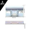 Pack of 8 Hanging Rail Support Plate Wall Bracket Metal