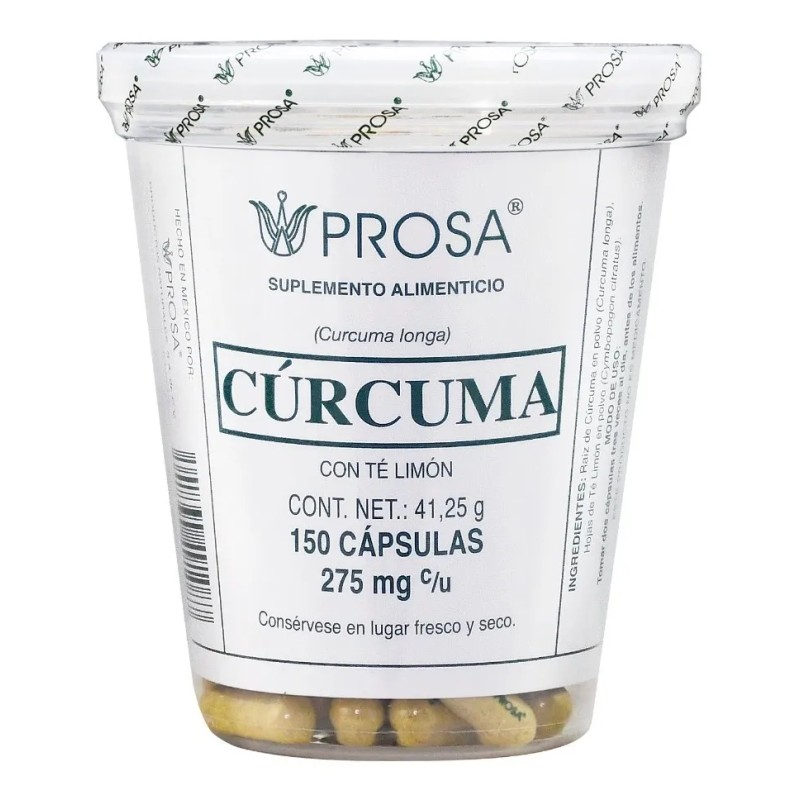 Curcuma Prosa® 150 Cápsulas Antioxidante Natural Sabor Curcuma