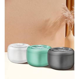 GROOVYPETS 2.5L/85oz Translucent Fountain Water Bowl Drinking Dispenser Pet Waterer for Cats Dogs (White, Medium)