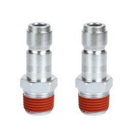WYNNsky Automotive Air Plug, 1/2 Inch Body Size, 1/2 Inch NPT Male Threads Size, 2 Pieces Steel Air Compressor Hose Accessories Fittings