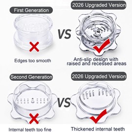 2026 Upgrade Manual Garlic Twister And Crusher for Chili, Ginger, Herbs, 2pcs Clear Manual Garlic Twister And Ginger Mincer Tool, Garlic Mincer Twist, Easy Clean, Quickly, Mini (Transparente)