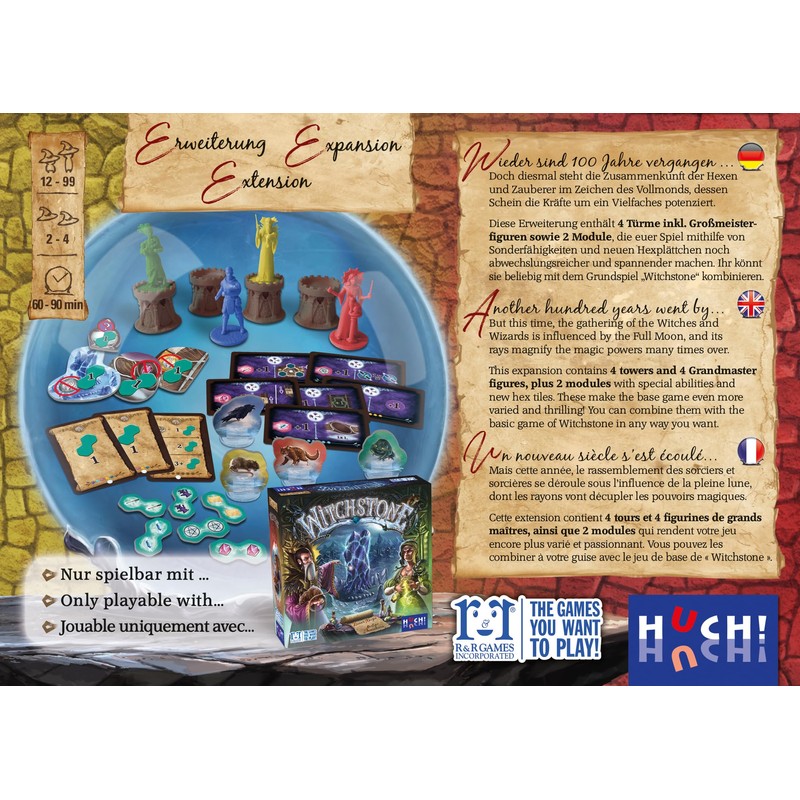 HUCH! Witchstone Full Moon Strategy Game for 2 to 4