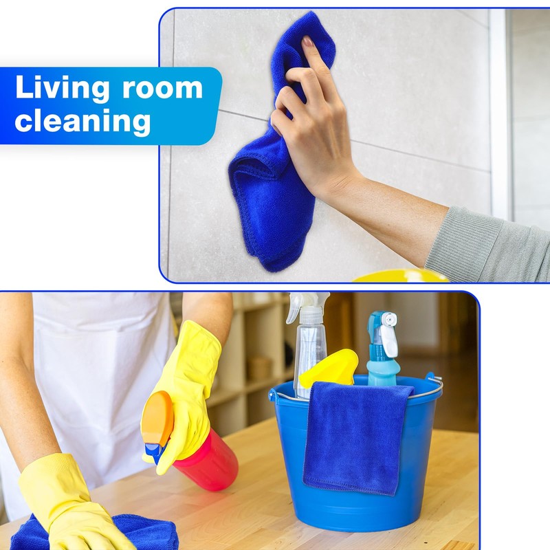 Nuenen Microfiber Cleaning Cloths for Cars 16 x 16 Inch