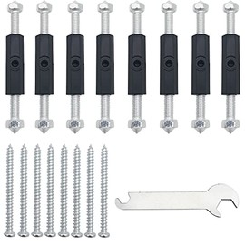 CTRICALVER 86 Type Switch Socket Repair Cassette Screws Rod Set (8 sets), Wall Mount Switch Box Repair Tool, Adjustable Length Switch Box Repair Screw Rod With a Wrench
