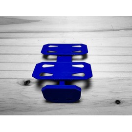 2 Lane Wall Mount (4 Pack) | Compatible with Hot Wheels Cars & Track (Blue)
