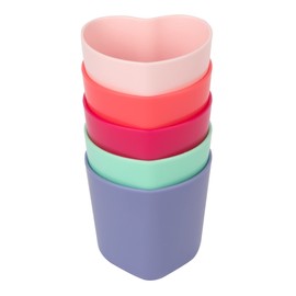 The First Years Heart Shaped Toddler Cups - Training Toddler Cups for Snacks and Drinks - Toddler Easter Basket Stuffers - Heart Shaped Baby Training Cup - 6 Oz - 5 Count