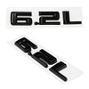 2pcs 6.2L Emblems 3D Hood Badge Logo Compatible Replacement for