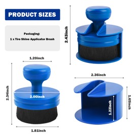 YGDMD Car Tire Shine Applicator Brush with Storage Stand,Portable Tire Dressing Applicator for Evenly Apply The Dressing,Universal High Density Tire Shine Brush for Car Detailing (Blue)