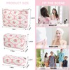 EIMMBD Makeup Bags 3 Pieces Large Capacity Floral Cosmetic Bag