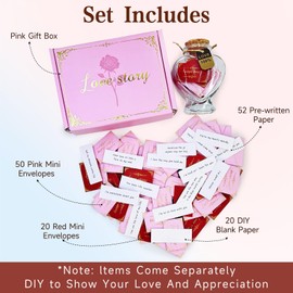 HJMITXB 72 Mini Love Notes For Him Her - Cute Couple Gifts For Boyfriend Birthday Gift Ideas, Christmas Gifts For Girlfriend Long Distance, Lunch Notes For Husband, Romantic Valentines Day Gifts