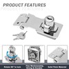 Kyuionty 2Pcs Keyed Hasp Locks 3 Inch Twist Knob Keyed