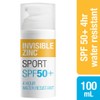 Invisible Zinc Sport Mineral Sunscreen SPF 50+ Cream 100mL