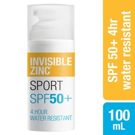 Invisible Zinc Sport Mineral Sunscreen SPF 50+ Cream 100mL