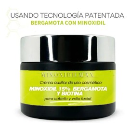 Minoxidilmax 15% + Bergamota + Biotina Crema Cabello Y Barba