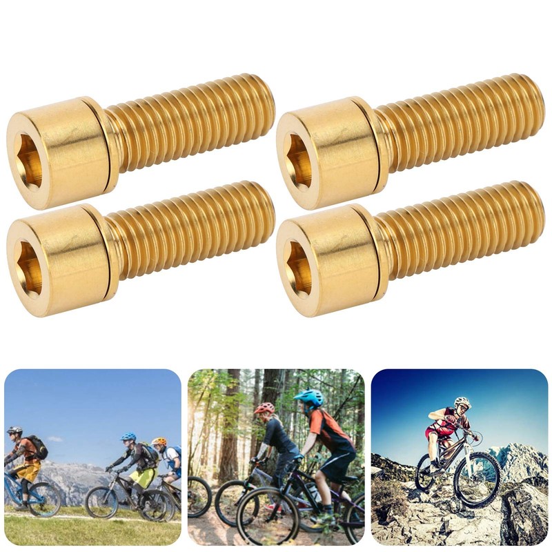 Alomejor 4-Piece Bicycle Handlebar Shaft Bolts, Hex Socket Screws Made