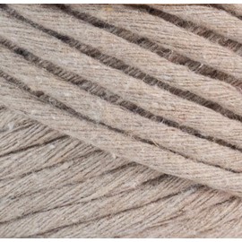 4mm Single Strand Macrame Cord Rope 82 Yards, Colored Macrame Rope, Cotton Rope Macrame Yarn, Colorful Cotton Craft Cord for Wall Hanging, Plant Hangers, Crafts, Knitting (Latte, 4mm 1 Skein)