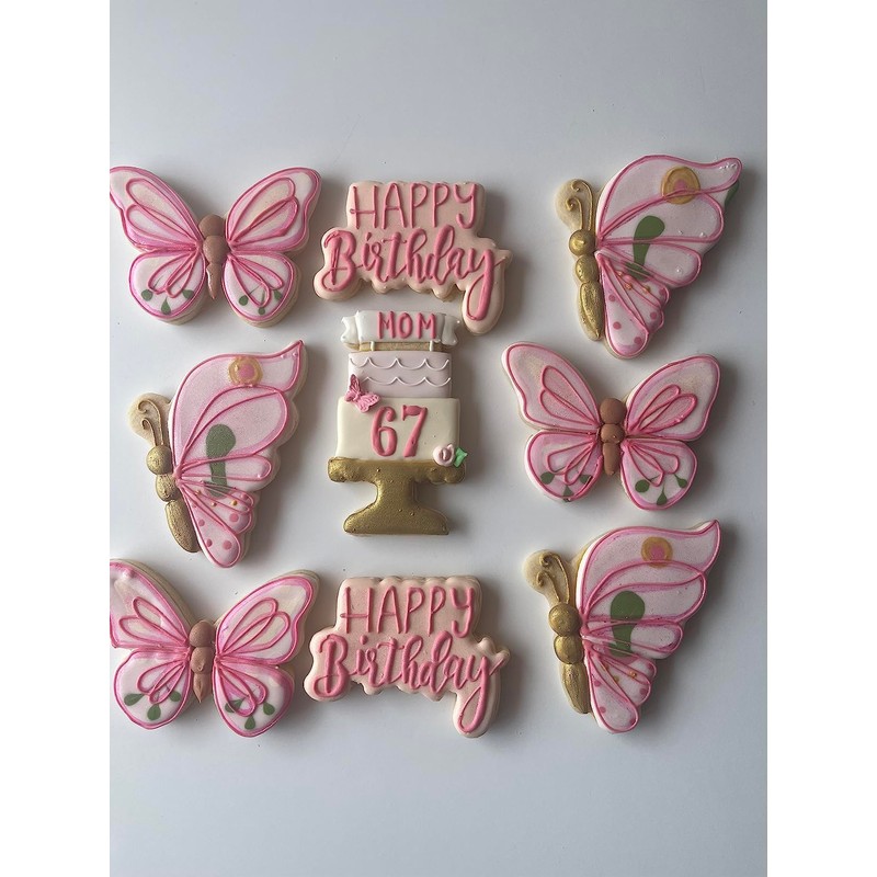 LUBTOSMN Butterfly Cookie Cutter Set-5 Piece-Butterfly Fondant Biscui Cutters
