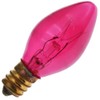 Decorative/Novetly 7C7/TPK 120V, 7 Watt, E12 Candelabra Base, Transparent Pink Light Bulb (1 Pack)