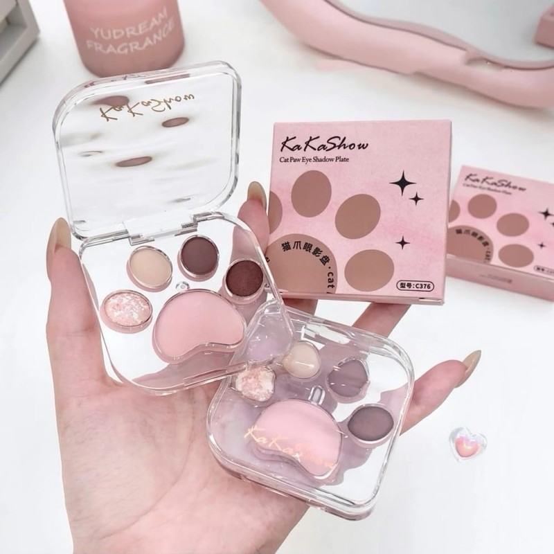 Cat Claw Eyeshadow Palette, Pearl Mat, Fine Powder, Korean Style,