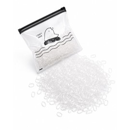 Runzefeng 1000 PCS Clear Elastic Hair Bands, Mini Hair Bands for Braids