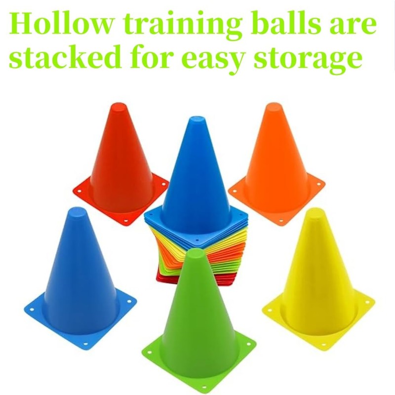 Jindizi Soccer Cones, 10 Pack Multipurpose Training Cones, Training Field
