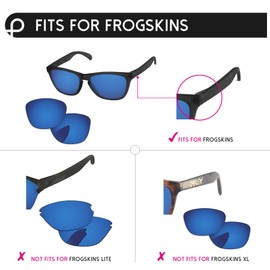 PapaViva Replacement Lenses for Oakley Frogskins OO9013 55mm Sunglass Chrome Silver Non-polarized