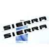 Yoaoo 2Pack OEM Black Sierra Nameplates Letter Emblems Badges Glossy