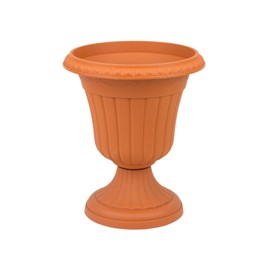 Classic plastic terracotta colour Milano flowerpot vase 30 cm of height