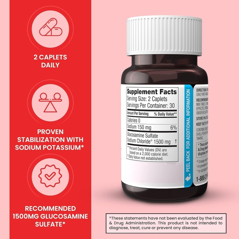 WynnPharm Dona Crystalline Glucosamine Sulfate, 750 Mg, Joint Supplement Pills